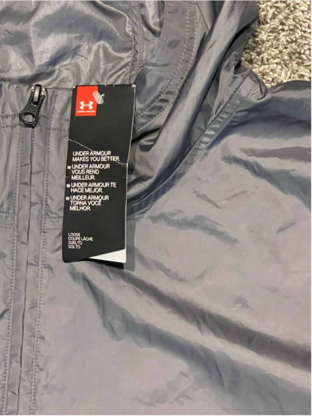 Under Armour Men's Sportstyle Wind Anorak, Size 3XL, Black/Gray, NWT